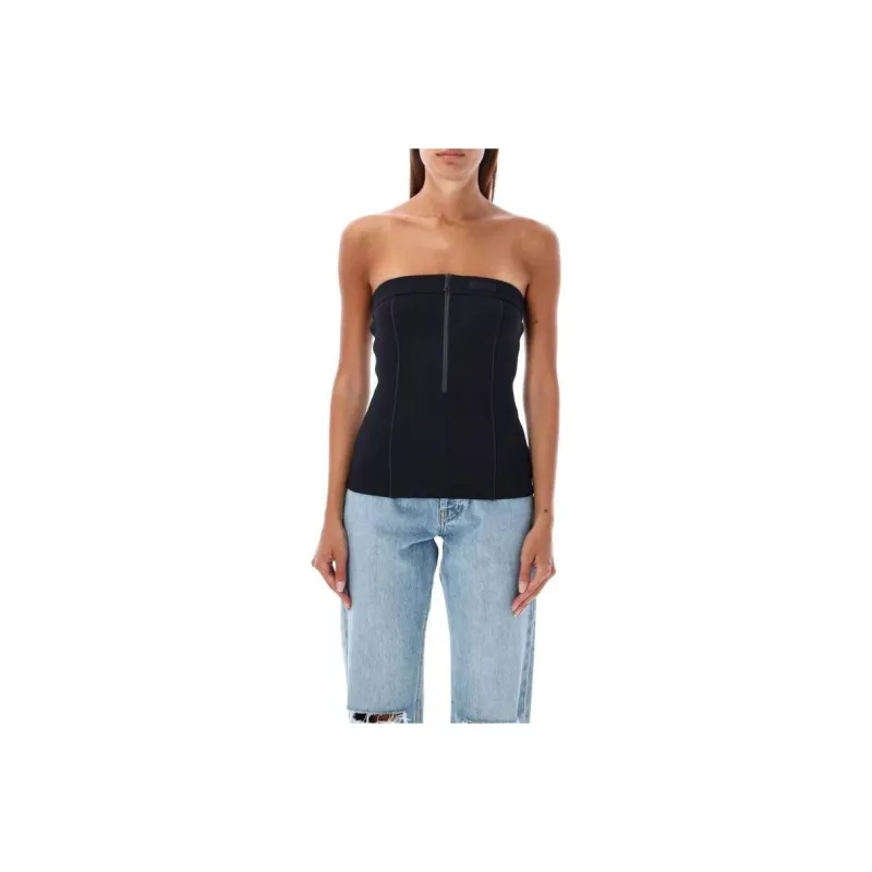 COPERNI Strapless Half Zipped Top-0