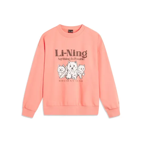 LiNing Sweatshirt Women's Rust Pink Orange