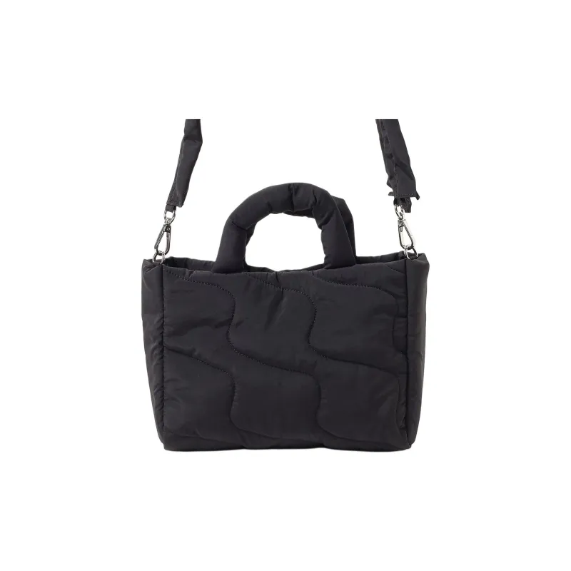 Beams Heart Nylon One Shoulder Handbag Women's Black-3