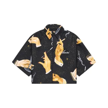 AMIRI Champagne Silk Shirt Women's Black