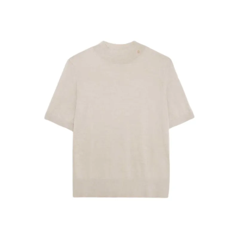 Anine Bing Monique Short sleeved Knitted T shirt-0