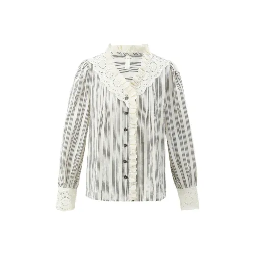 MISHOW Shirt Women's Black Stripes