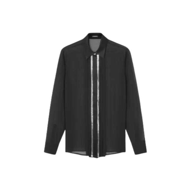 VERSACE Metal Mesh Georgette Shirt-0