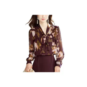 Korean Style Shirt Women's Fuchsia