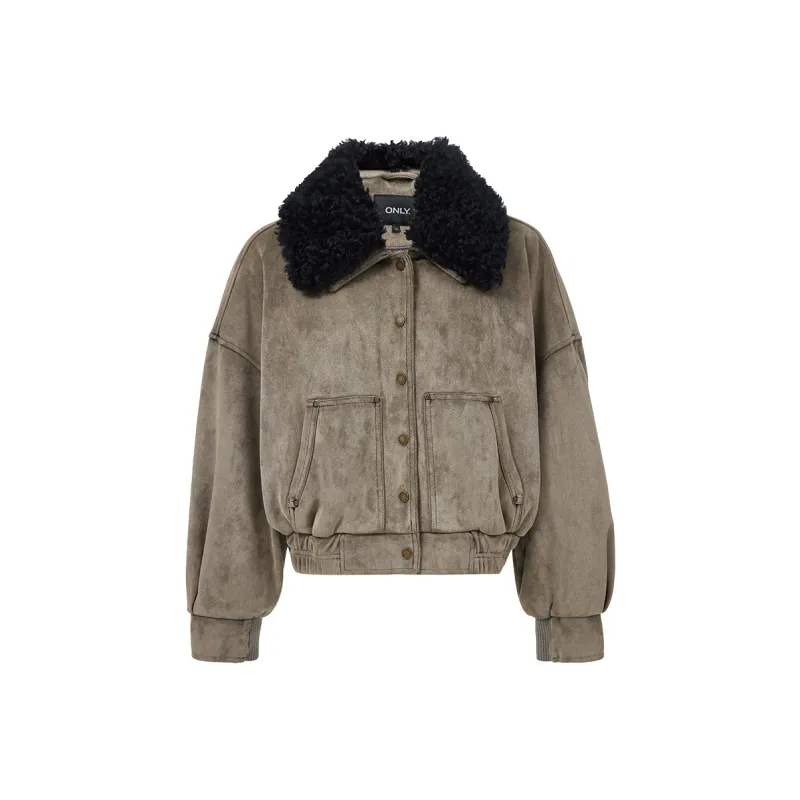 ONLY Jackets Coats Women's Green Pebble-0