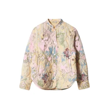 Other Stories Jackets Coats Women's Beige Pattern