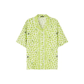VERSACE Floral Printed Short Sleeved Shirt