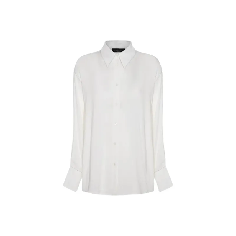 Fabiana Filippi Drop Shoulder Button Up Crepe Shirt-0