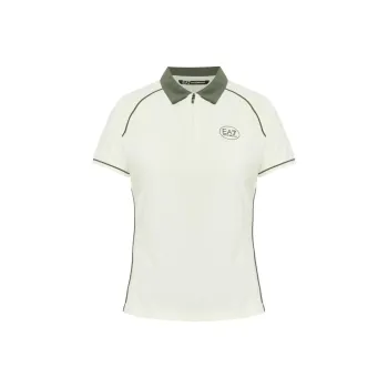 EMPORIO ARMANI Logo print Polo Top