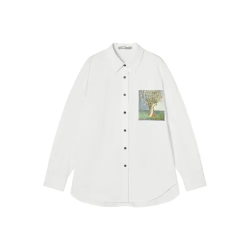 DIALOGUE Shirts Women's Moon White