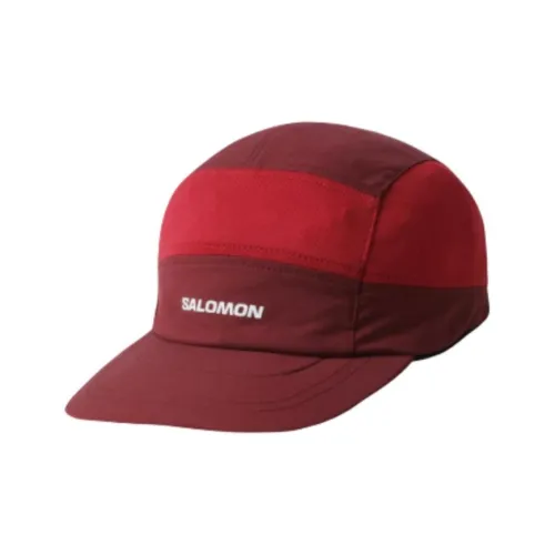 SALOMON Polyester Baseball Caps Unisex Red