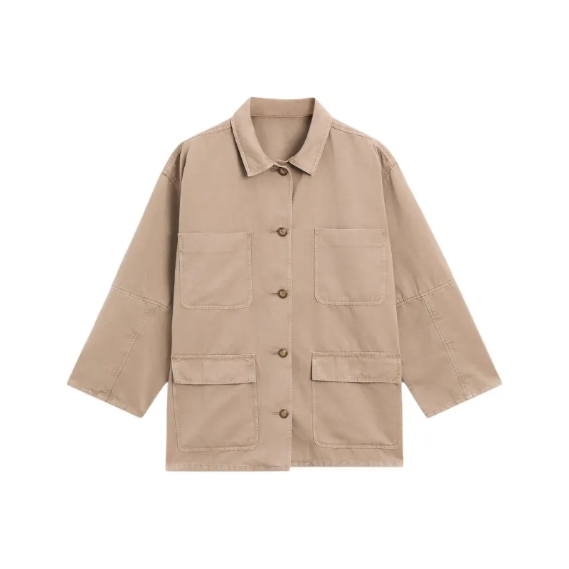 Massimo Dutti Jackets Coats Women's Ecru-0