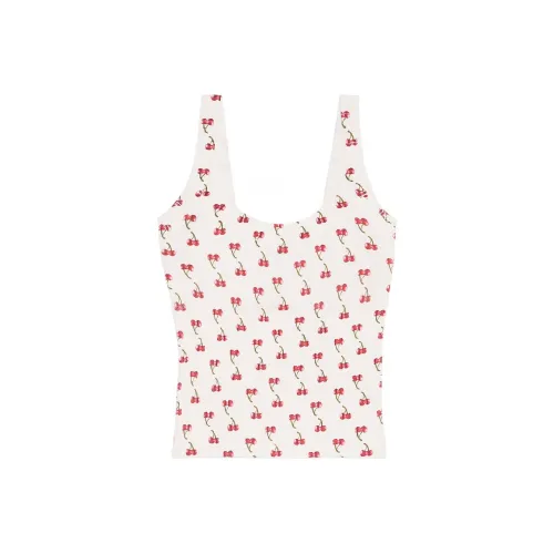Victoria's Secret PINK By Frankies Bikinis Booker Tank / Cherry Charm Camisole Women's White