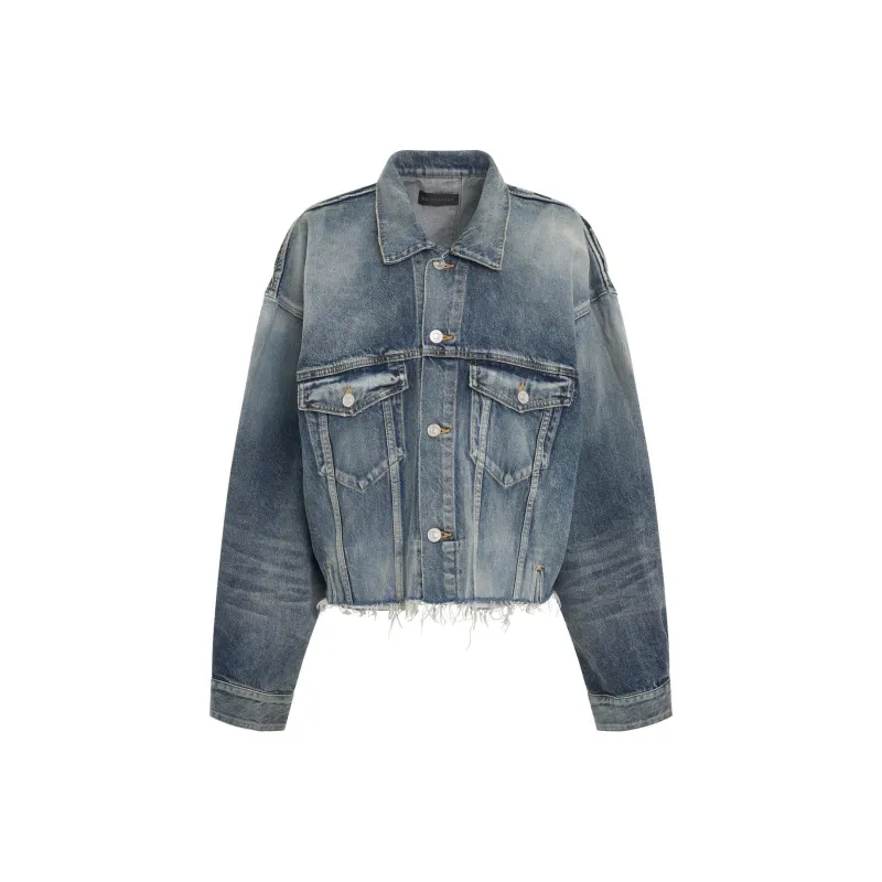 Balenciaga Deconstructed Panelled Denim Jacket-0