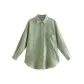 Pocket with Linen Lining in Matcha Green