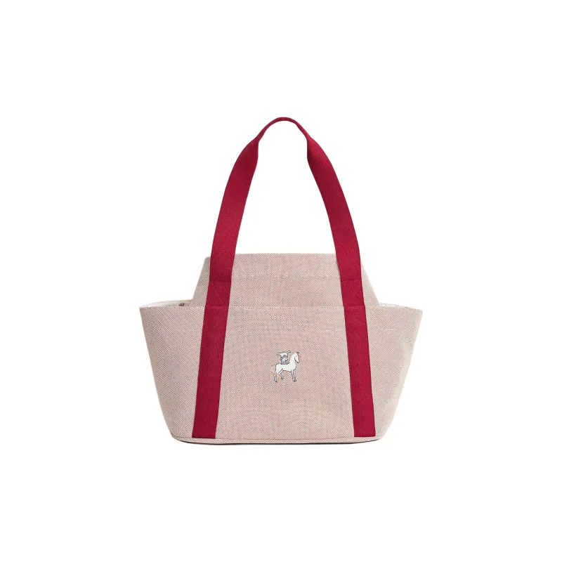 HERMES Cabriole Napp Cotton With Polyester Handbag Women's Red Terracotta-0