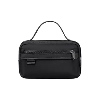 ARCTIC HUNTER Nylon With Microfiber Handbag Men's Black/Khaki