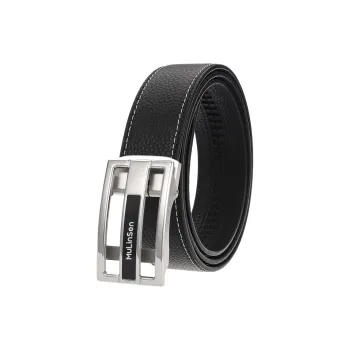 Mulinsen Top Grain Cow Leather Belts Men's Width 3.5CM