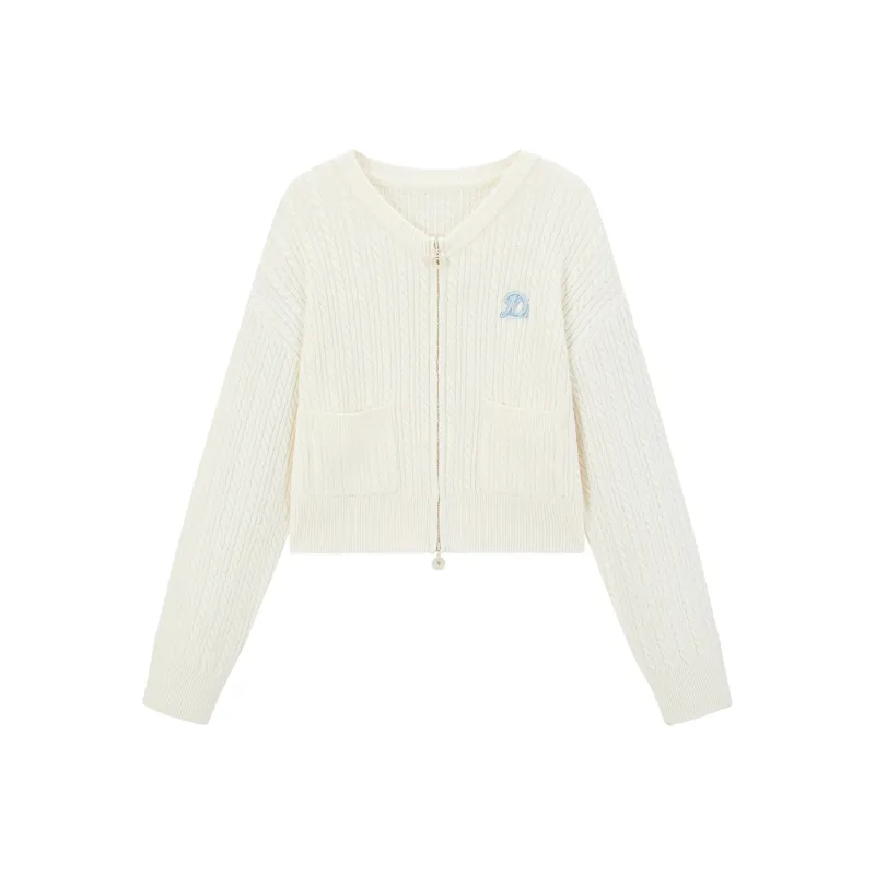 LEDIN Knitwear Women's Mist White-0
