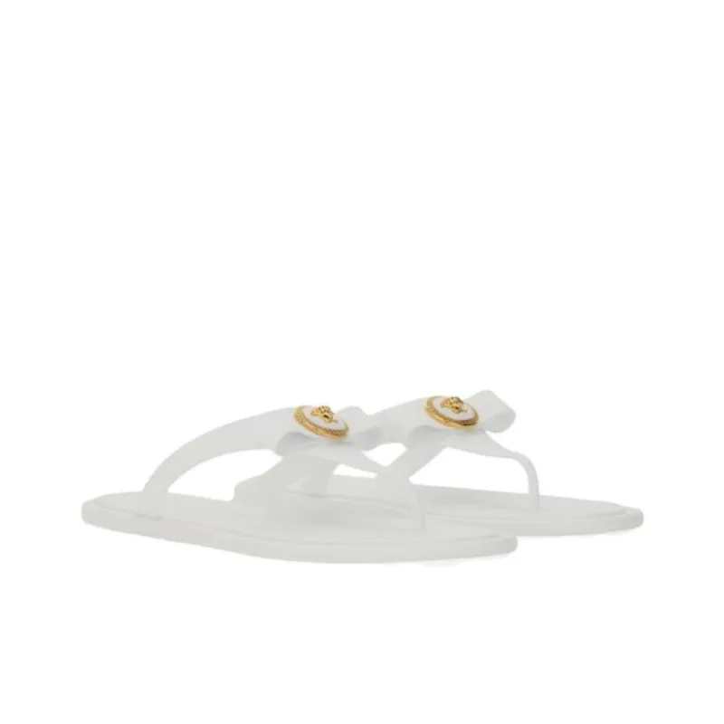 FANSIZHE Flip Flops Women's White-2