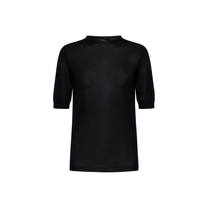 Fabiana Filippi Short Sleeved Ribbed Top-0