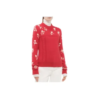 CHANEL Cashmere Sweater Women's Red