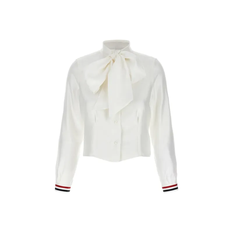 THOM BROWNE Bow Collar Blouse-0
