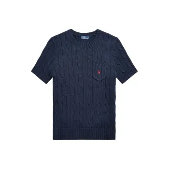 Polo Ralph Lauren Embroidered logo Cable knit T shirt