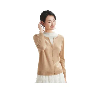 MIHUANG Cashmere Sweater Women's Light Camel
