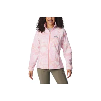 Columbia Benton Springs™ Printed Full Zip Fleece Jacket Jackets Coats Women's Rose Begonia Pink