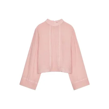 ZARA Shirt Women's Light Pink Red