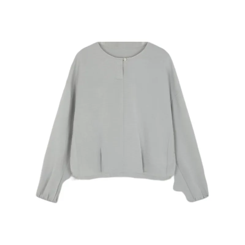 Mo Han Yi Mei Shirt Women's Light Gray Blue-0