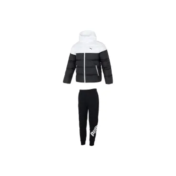 PUMA Casual Sportswear Men Set Black And White Top+Black Pants