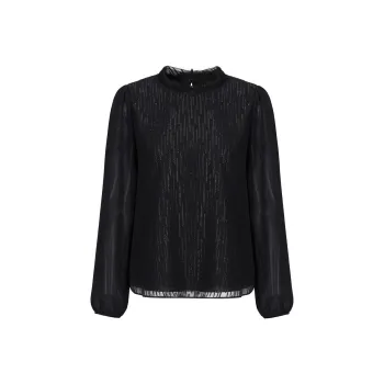 JZ. ANNAKRO Chiffon Shirts Women's Plain Black