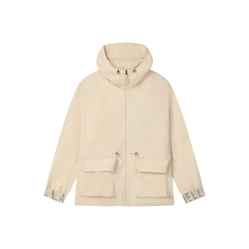 FILA LifestyleEMERALD Jackets Coats Women's Light Gray Orange-0