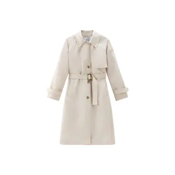 WOOLRICH Single breasted Belted Trench Coat