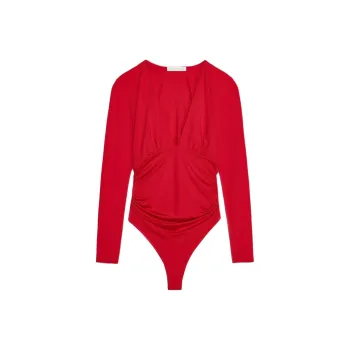ZARA Bodysuits Women's Deep Red