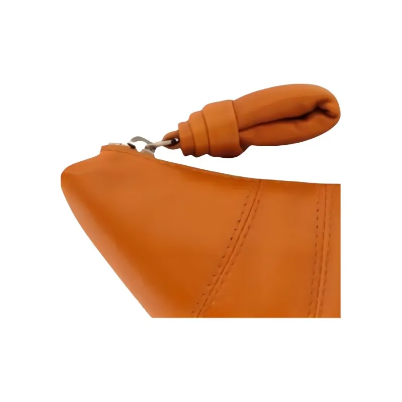 Lemaire Croissant Series Sheepskin Coin Purses Wallets Women's Burnt Orange-1