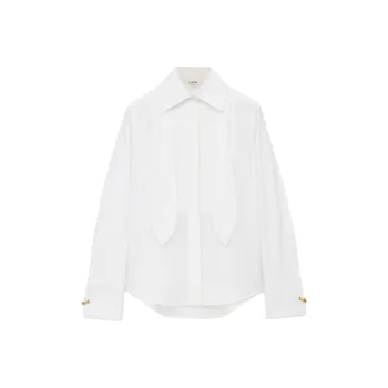 LOEWE Long Sleeve Silk Shirt 'White'