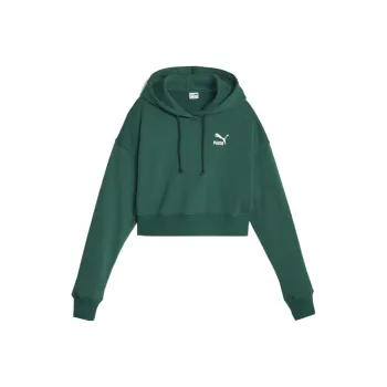 PUMA CLASSICS Cropped Hoodie TR Sweatshirt Women's Green