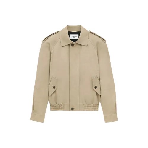 SAINT LAURENT Suede Bomber Jacket