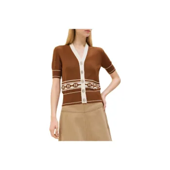 HERMES SS25 Knitwear Women's Chestnut Brown