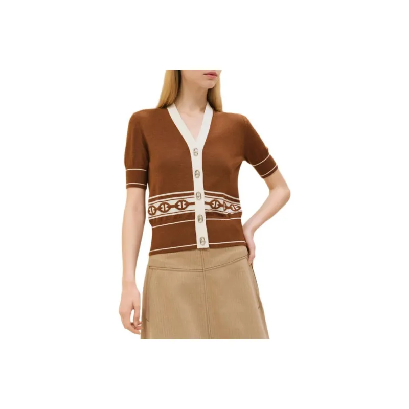 HERMES SS25 Knitwear Women's Chestnut Brown-0