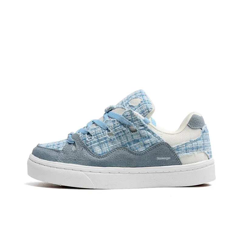 Slazenger Slip Resistant Low Top Skateboard Shoes Unisex Blue White-0