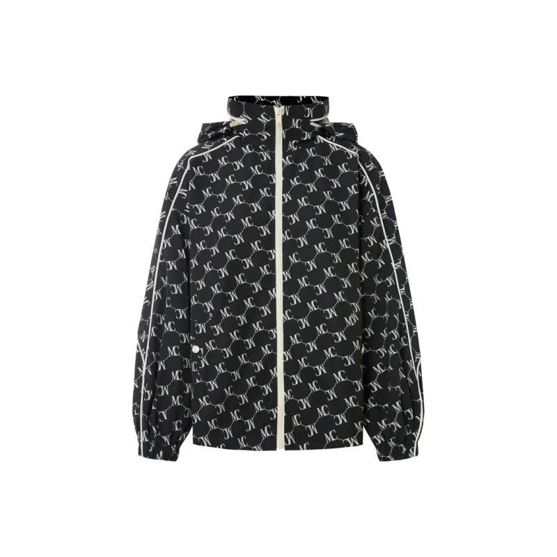 MO&CO Jackets Women's Black With Floral Letters-0