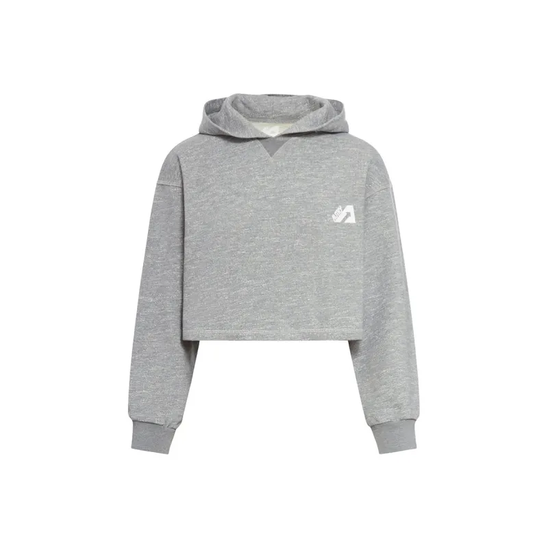 AUTRY Logo flocked Cropped Hoodie-0