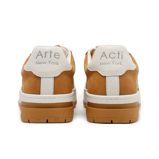 Arte In Acti Low Top Skateboard Shoes Unisex Ginger Yellow-3