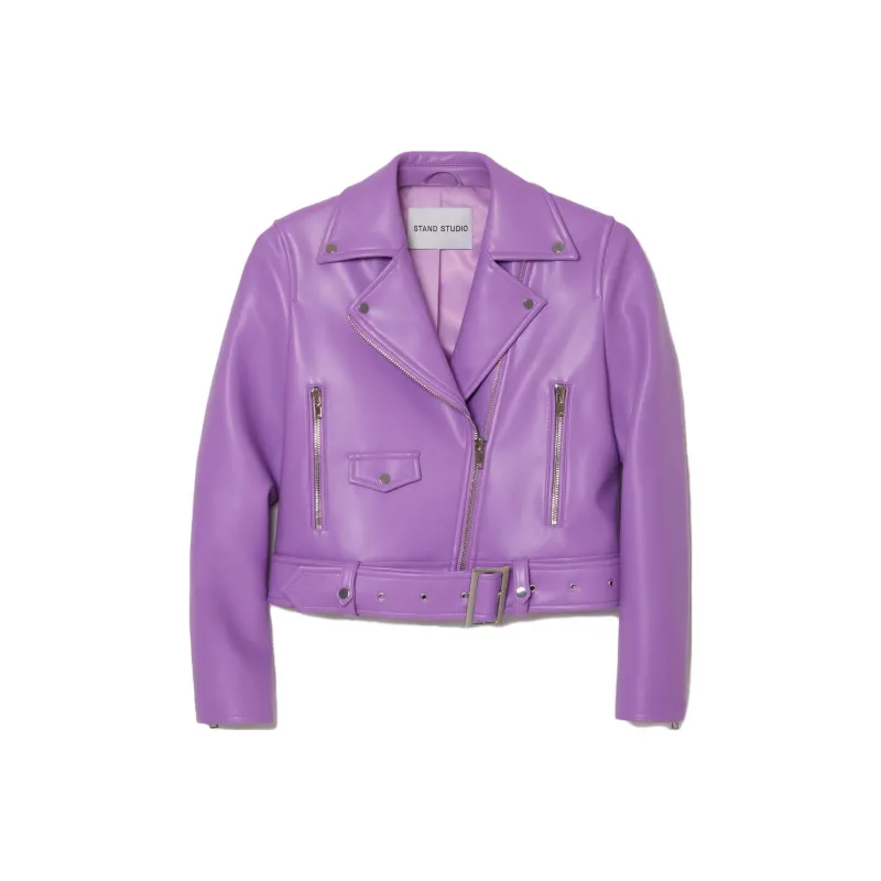STAND STUDIO Esmeralda Faux leather Biker Jacket-0