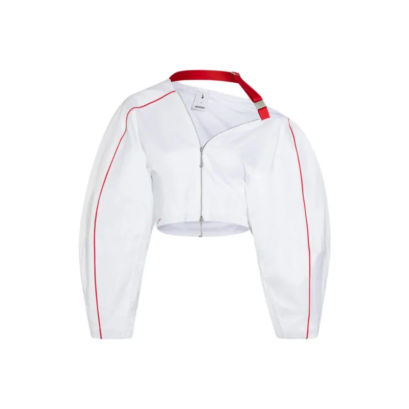 Jacquemus X Nike Short Asymmetrical Jacket White-0