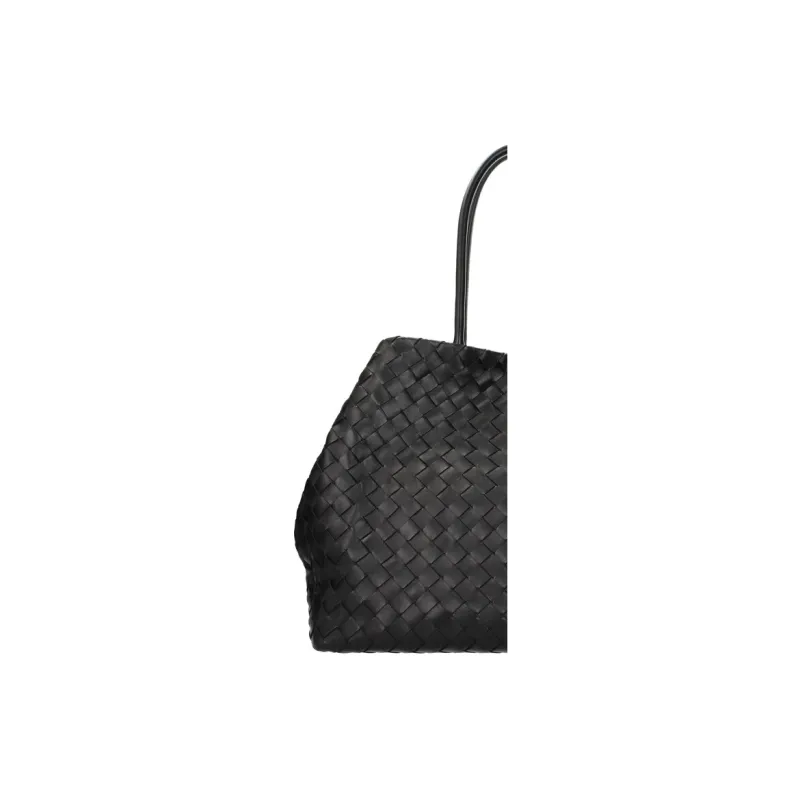 Bottega Veneta Sheepskin Tote Bag, Shopping Bag, Handbag Large Size Women's Black-3